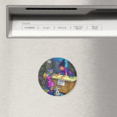 Bibliothek Karo Out Artwork Magnet (In Situ (Geschirrspüler))