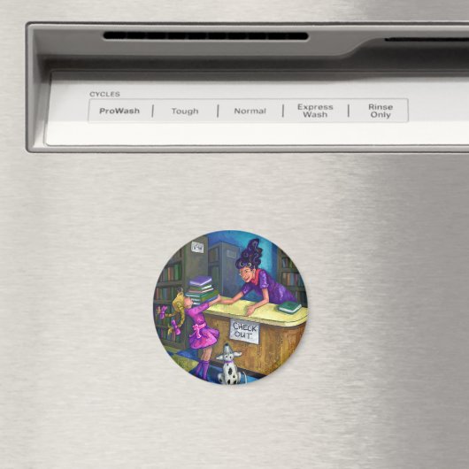 Bibliothek Karo Out Artwork Magnet (In Situ (Geschirrspüler))