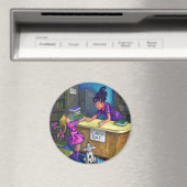 Bibliothek Karo Out Artwork Magnet (In Situ (Geschirrspüler))