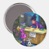 Bibliothek Karo Out Artwork Magnet (Vorderseite/Rückseite)
