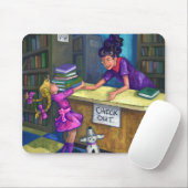 Bibliothek Karo Out Artwork Mousepad (Mit Mouse)