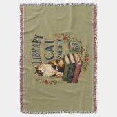 Bibliothek Katzen Gesellschaft Buchliebende Dreifa Decke (Vorderseite Vertikal)