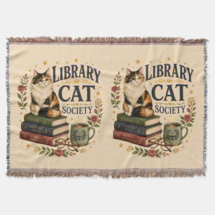 Bibliothek Katzen Gesellschaft Buchliebende Dreifa Decke