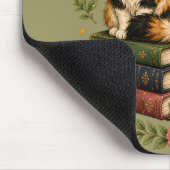 Bibliothek Katzen Gesellschaft Buchliebende Dreifa Mousepad (Ecke)