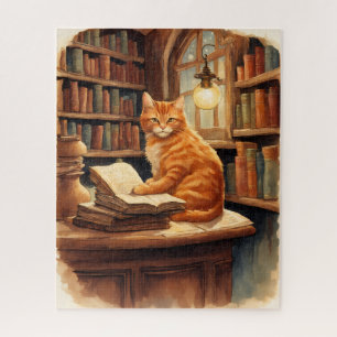 Bibliothek Katzenrätsel Puzzle
