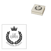 Bibliothek "Kranken und Kronen Ex Libris" Gummistempel (Stempel)