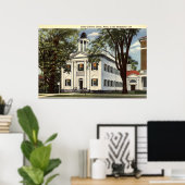 Bibliothek, Lenox, Massachusetts 1932 Vintag Poster (Heimbüro)