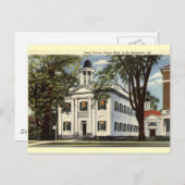 Bibliothek, Lenox, Massachusetts 1932 Vintag Postkarte (Vorne/Hinten)