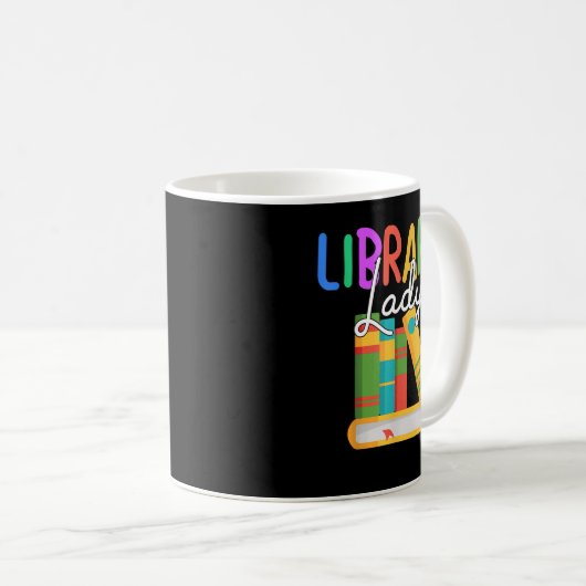 Bibliothek Librarian Library Lady Reading Bookworo Kaffeetasse (VorderseiteRechts)
