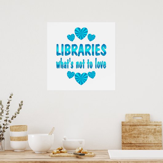BIBLIOTHEK-LIEBE POSTER (Küche)