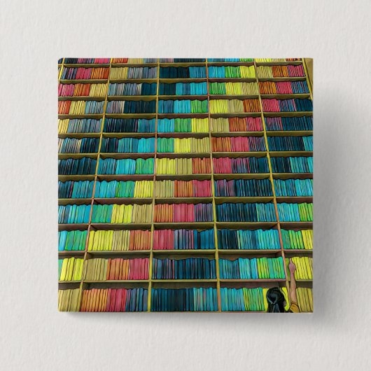 Bibliothek Liebhaber Geschenk Button (Vorderseite)