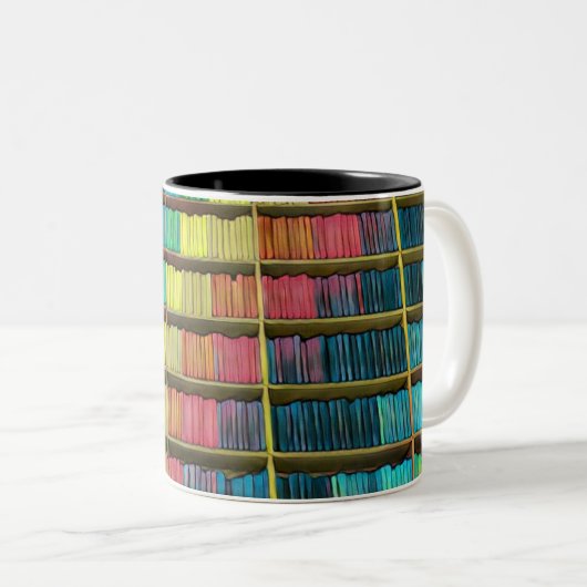 Bibliothek Liebhaber Geschenk Zweifarbige Tasse (VorderseiteRechts)