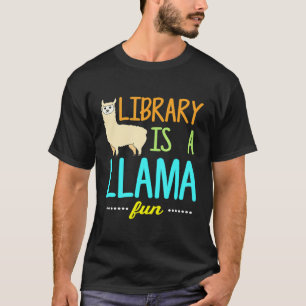 Bibliothek macht Spaß Leseliebhaber Lama Alpaka T-Shirt