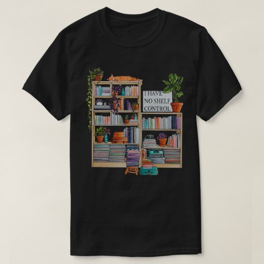 Bibliothek mit Aquarellfarben Ich habe keine Kontr T-Shirt (Design vorne)