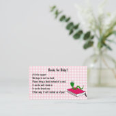 Bibliothek mit bearbeitbarem Buch Worm Babys Begleitkarte (Stehend Vorderseite)