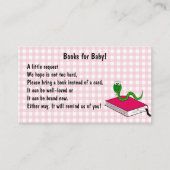 Bibliothek mit bearbeitbarem Buch Worm Babys Begleitkarte (Vorderseite)