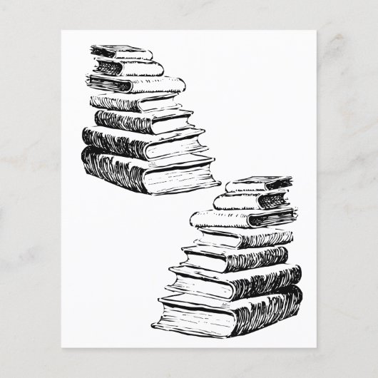 Bibliothek mit benutzerdefinierten Buchzeichen-Fly Flyer (Hinten)