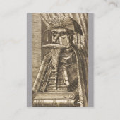 BIBLIOTHEK MIT BÜCHERN, graues Papier Visitenkarte (Rückseite)