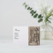 BIBLIOTHEK MIT BÜCHERPearl Visitenkarte (Stehend Vorderseite)