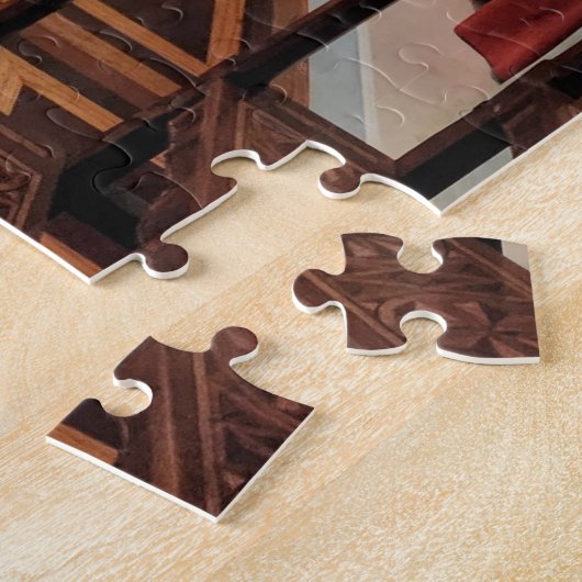 Bibliothek mit Globus Puzzle (Seite)