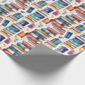 Bibliothek mit Whimsikfarben Geschenkpapier (Ecke)