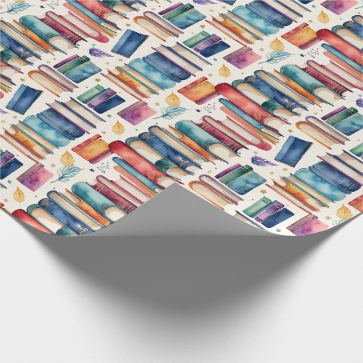 Bibliothek mit Whimsikfarben Geschenkpapier (Ecke)