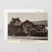 Bibliothek, Neue Burg, Vintag Postkarte (Vorne/Hinten)