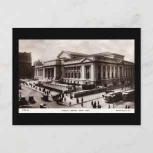 Bibliothek, New York City, c1910 Vintag Postkarte