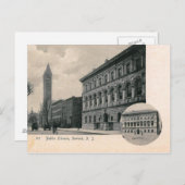 Bibliothek, Newark, NJ Vintag Postkarte (Vorne/Hinten)