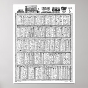 Bibliothek Nr. 8 Poster