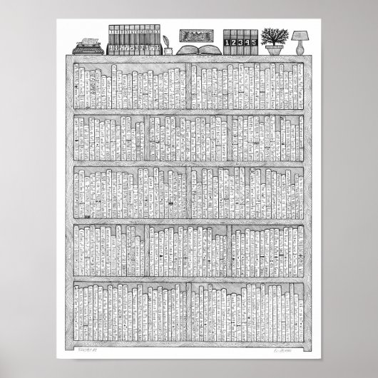 Bibliothek Nr. 8 Poster (Vorne)