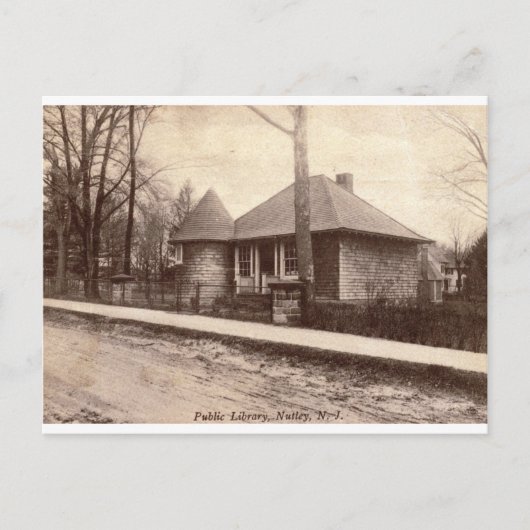 Bibliothek, Nutley, NJ 1913 Vintag Postkarte (Vorderseite)