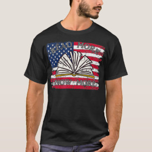 Bibliothek Patriotic US Flag Funny für Librari T-Shirt