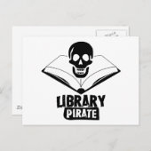 Bibliothek Pirate Postkarte (Vorne/Hinten)