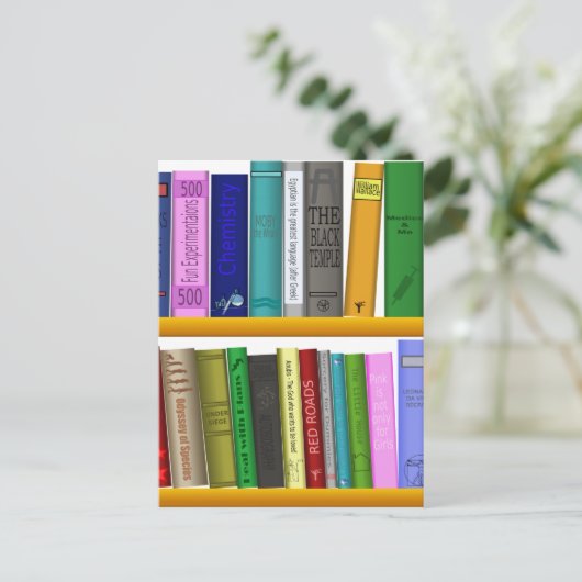 Bibliothek Postkarte (Stehend Vorderseite)