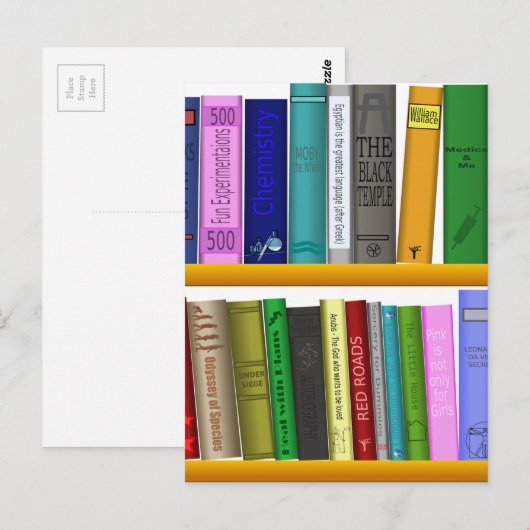 Bibliothek Postkarte (Vorne/Hinten)