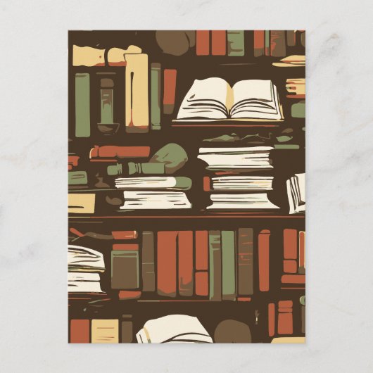 Bibliothek Postkarte (Vorderseite)