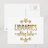 BIBLIOTHEK POSTKARTE (Vorne/Hinten)