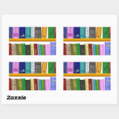 Bibliothek Rechteckiger Aufkleber (Blatt)