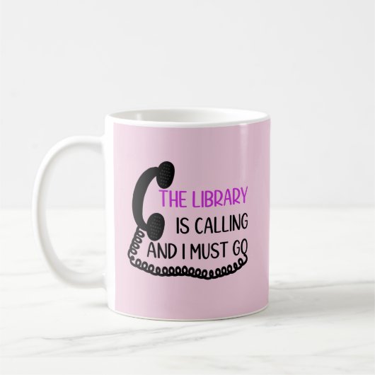 Bibliothek ruft an kaffeetasse (Links)