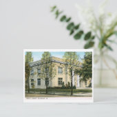 Bibliothek, Savannah, GA Vintag Postkarte (Stehend Vorderseite)