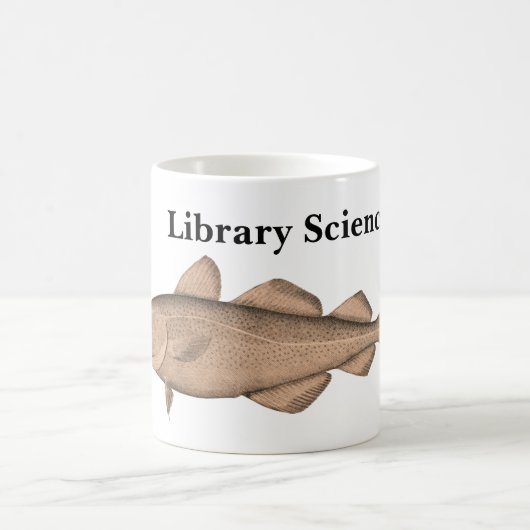 Bibliothek Sciencer mit der Kabeljau-Tasse Kaffeetasse (Mittel)