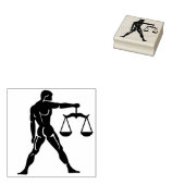 Bibliothek skaliert zodiac art Briefmarke Gummistempel (Stempel)