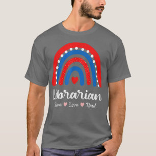 Bibliothek Squad Book Lover Rainbow Niedlich Li T-Shirt