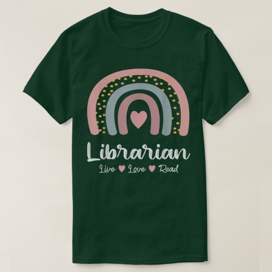 Bibliothek Squad Book Lover Rainbow Niedlich Li T-Shirt (Design vorne)