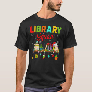 Bibliothek Squad Bookworm Xmas Lights Bibliothekar T-Shirt