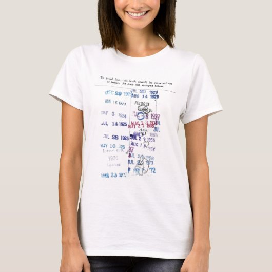 "Bibliothek Stamp T - T-Shirt (Vorderseite)