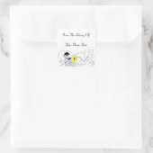 Bibliothek Storybook Kite Custom Buchzeichen Stick Quadratischer Aufkleber (Tasche)