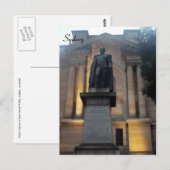 Bibliothek Sydney Statue Postkarte (Vorne/Hinten)