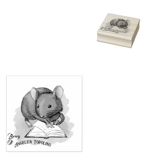 Bibliothek Topo Buchbesitzer Tinte Briefmarke Gummistempel (Stempel)